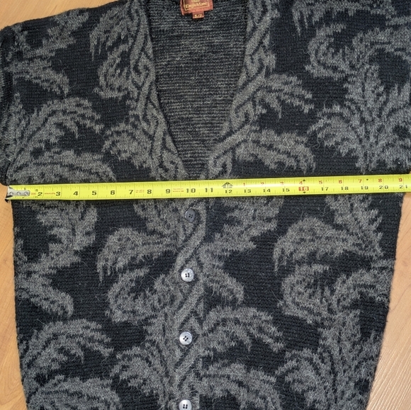 Women’s Charcoal Floral Knit Cardigan Sweater - Unbranded - Picture 10 of 14